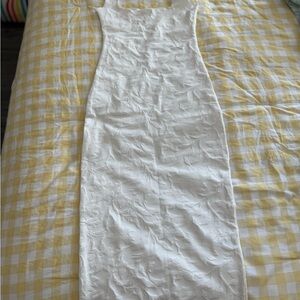 Zara White Textured dress